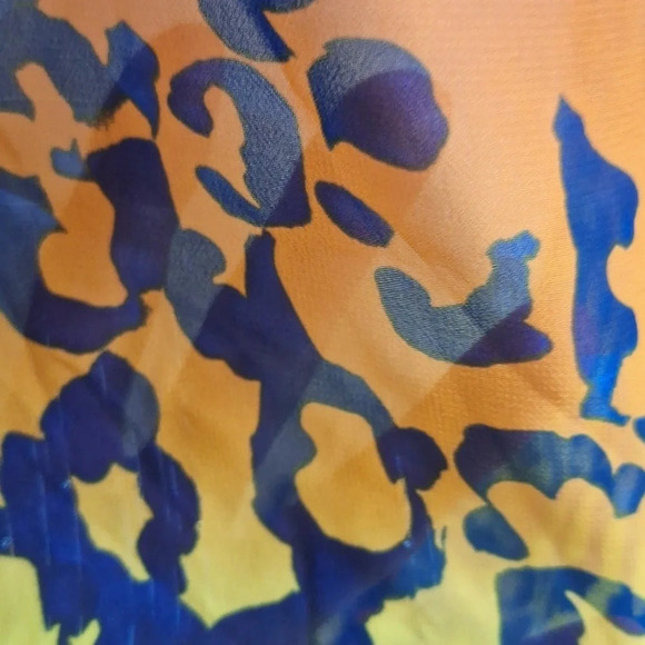 Lane Bryant ombre multi colored beaded vee neck batwing sheer top SZ 22/24 - Picture 8 of 12